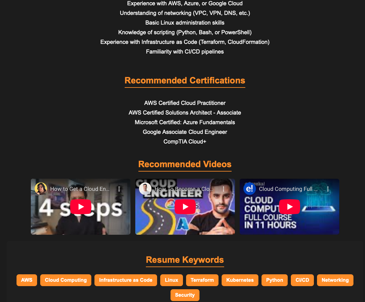 Career Role Builder